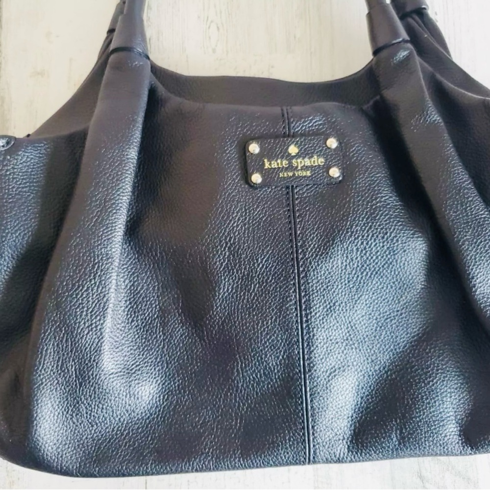 Kate Spade Black Pebble Leather Shoulder Bag - Picture 11 of 12